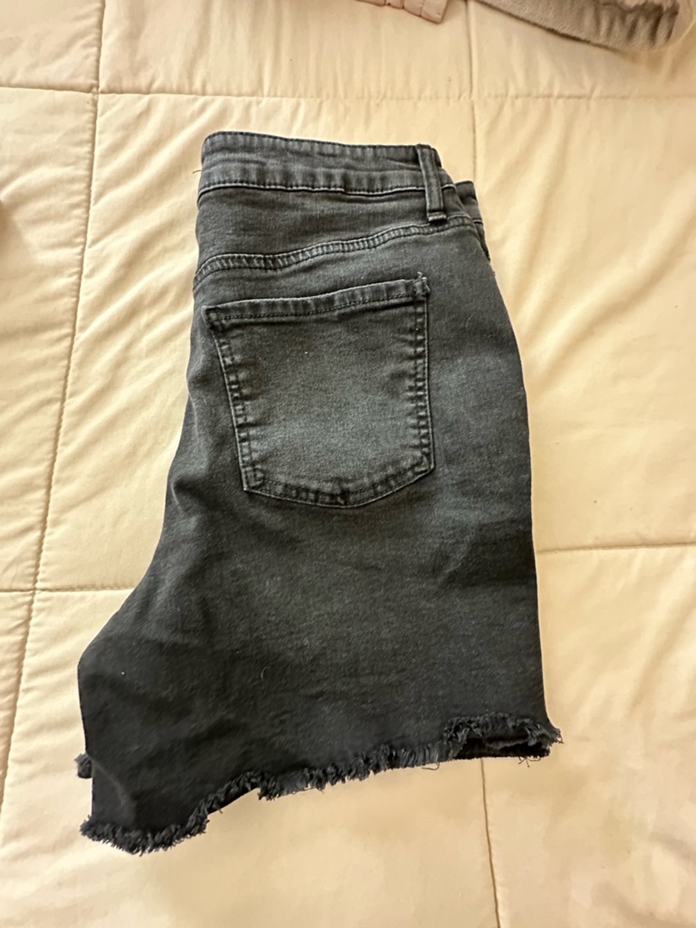 Maurices Black Distressed Denim Shorts